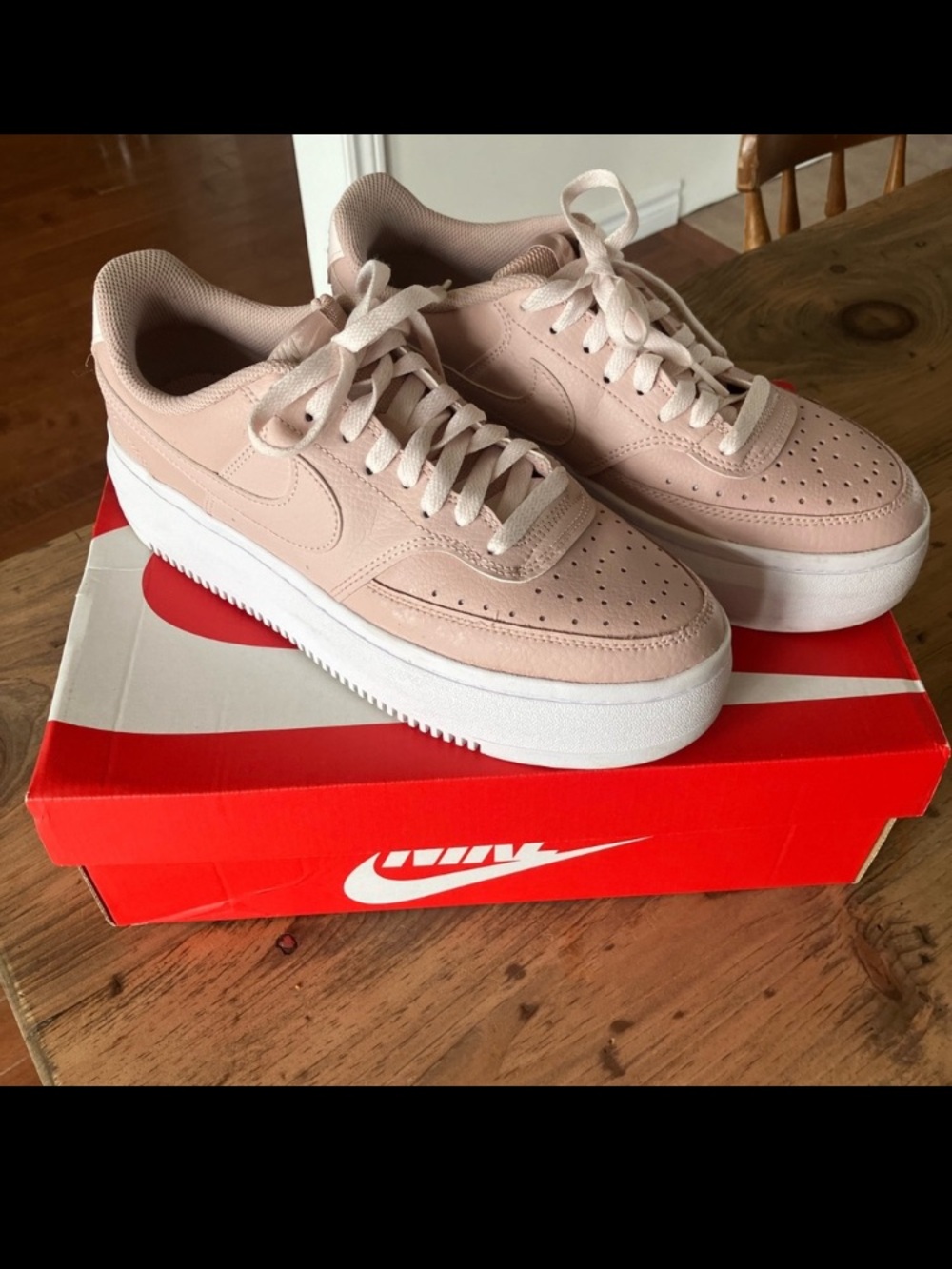 Nike Women's Blush Pink Platform Sneakers